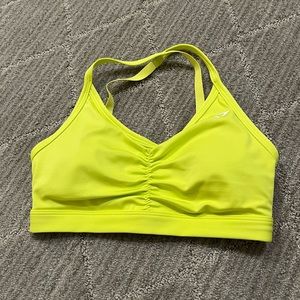Gymshark Ruched Training Sports Bra in Yellow (XS)